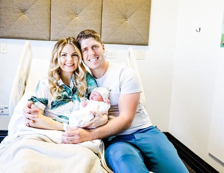 Alyssa Bates Webster and John welcome baby Maci Jo