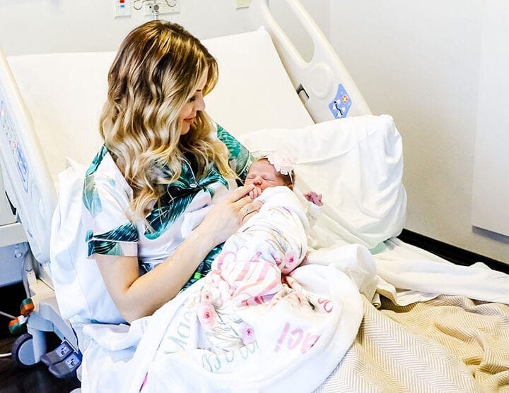 Alyssa Bates Webster and John welcome baby Maci Jo