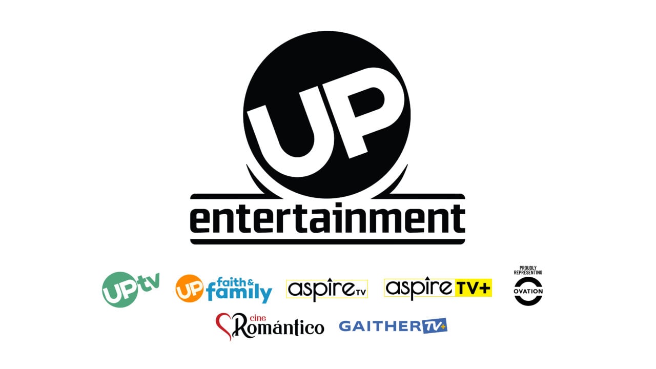 UP Entertainment brand logos.